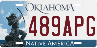 OK license plate 489APG