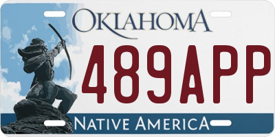 OK license plate 489APP
