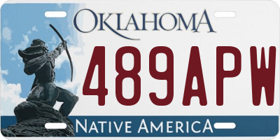 OK license plate 489APW