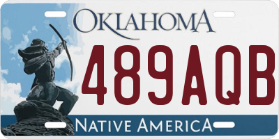 OK license plate 489AQB