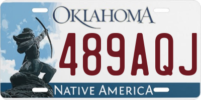 OK license plate 489AQJ