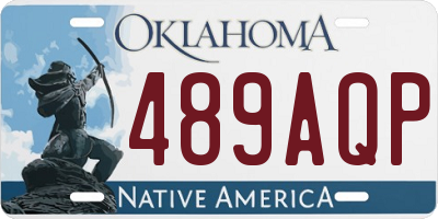 OK license plate 489AQP