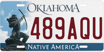 OK license plate 489AQU