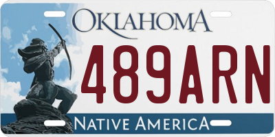 OK license plate 489ARN