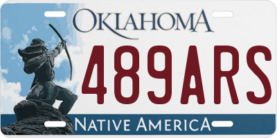 OK license plate 489ARS