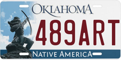 OK license plate 489ART