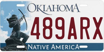 OK license plate 489ARX