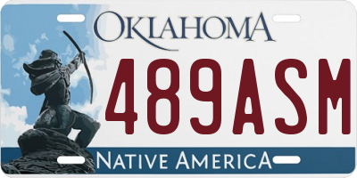 OK license plate 489ASM