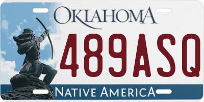 OK license plate 489ASQ