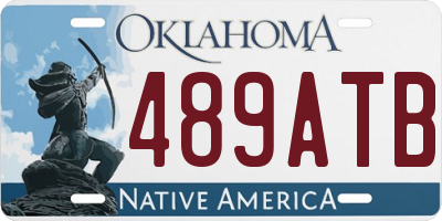 OK license plate 489ATB