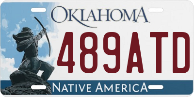 OK license plate 489ATD