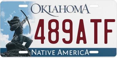 OK license plate 489ATF