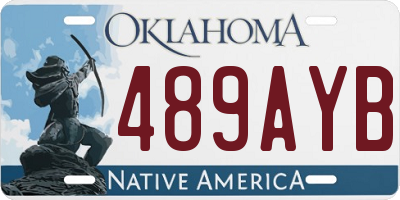 OK license plate 489AYB
