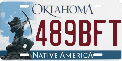 OK license plate 489BFT