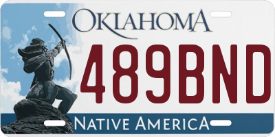 OK license plate 489BND