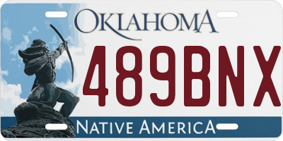 OK license plate 489BNX