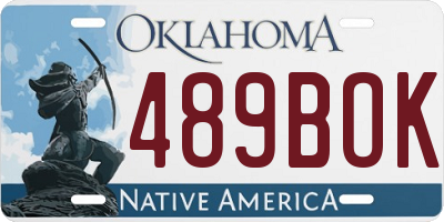 OK license plate 489BOK