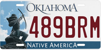 OK license plate 489BRM