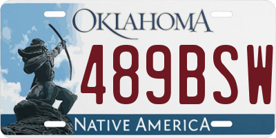 OK license plate 489BSW