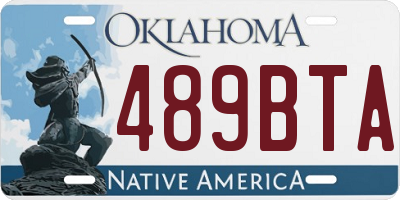 OK license plate 489BTA