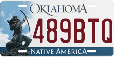 OK license plate 489BTQ