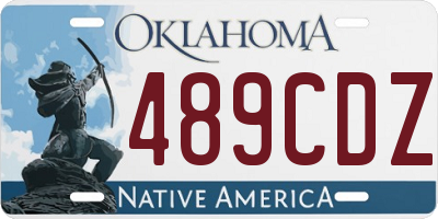 OK license plate 489CDZ
