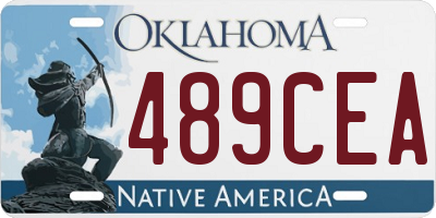 OK license plate 489CEA