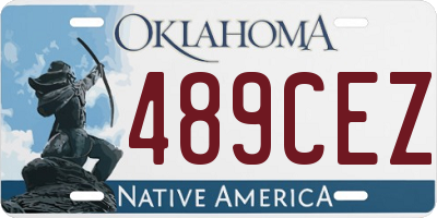 OK license plate 489CEZ