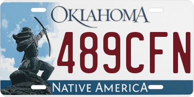 OK license plate 489CFN