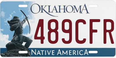 OK license plate 489CFR