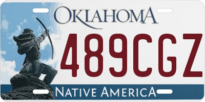 OK license plate 489CGZ