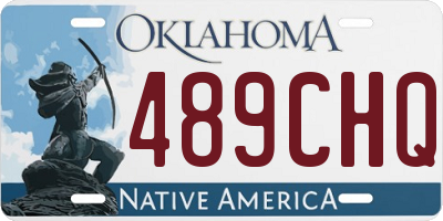 OK license plate 489CHQ