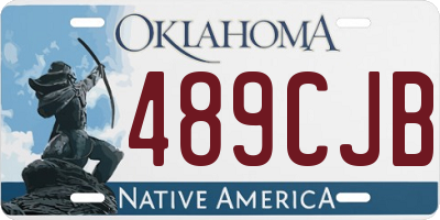 OK license plate 489CJB