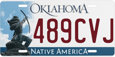 OK license plate 489CVJ