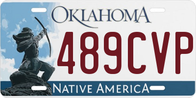 OK license plate 489CVP