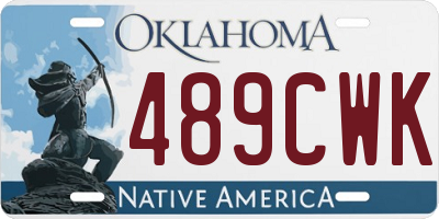 OK license plate 489CWK