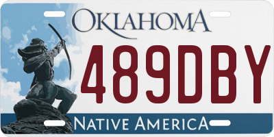 OK license plate 489DBY