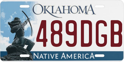 OK license plate 489DGB