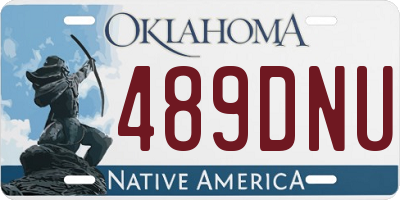 OK license plate 489DNU
