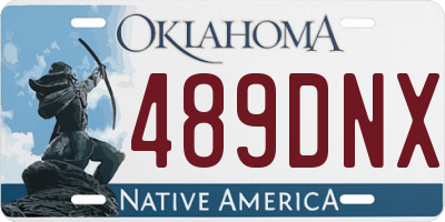 OK license plate 489DNX