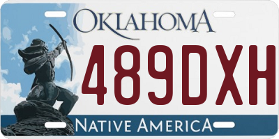 OK license plate 489DXH