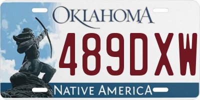 OK license plate 489DXW