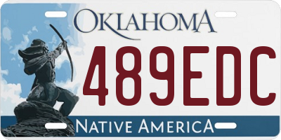 OK license plate 489EDC