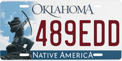 OK license plate 489EDD