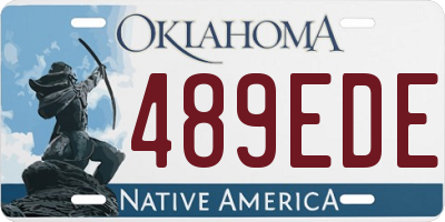 OK license plate 489EDE