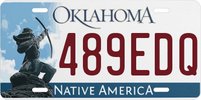 OK license plate 489EDQ