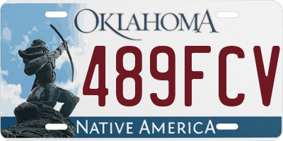 OK license plate 489FCV