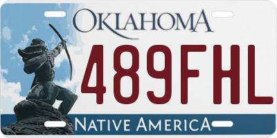 OK license plate 489FHL