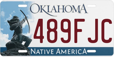 OK license plate 489FJC