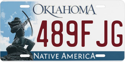 OK license plate 489FJG